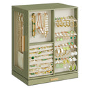 SONGMICS Jewelry Box 360° Rotating, Jewelry Storage Case with 5 Drawers, Jewelry Organizer, Glass Window, Spacious