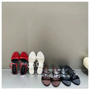 2025 Women's Summer New Fashion Square Toe Simple Solid Color Slippers Outdoor Peep Toe Casual Banquet Party Women Sandals Mujer