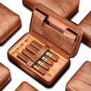 GALINER Cigar Humidor Case Charuto Cedar Wood Leather Travel Humidor Humidifier Set Gift Box (Without Lighter Cutter)