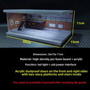 1/64 Diorama Car Parking Lot Model LED Light Underground Double-layer Car Garage Scene Model Display