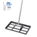 The Grade Line | Carbon-Steel Lawn Leveling Rake with 180-Degree Pivoting Handle