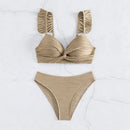 khaki Sexy Bikinis 2024 Swimsuit Women Swimwear Push Up Female Beach Swimming Wear Bathing Suit Brazilian Bikini Set Pool Bather