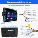 ESSGOO 9Inch 2 DIN Car Stereo Radio Wirless Carplay Android Auto Car Stereo Bluetooth 64G GPS Navigation RDS WiFi USB FM DAB+CAM
