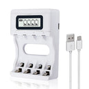 PALO 4/8 Slot 1.2V Smart Battery Charger LCD Display for AA AAA NiCd NiMh Rechargeable Battery LR03 LR06 Batteries Fast Charging