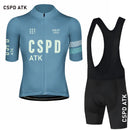 CSPD ATK men's cycling sportswear set summer lightweight cycling jersey sponge cushion cycling bib MTB cycling suit