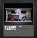1/64 Diorama Car Parking Lot Model LED Light Underground Double-layer Car Garage Scene Model Display