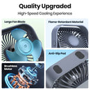TOPK USB Desk Fan,Strong Airflow &Quiet Operation,Three-Speed Wind Small Fan,360° Rotatable Head for Home Office Table & Deskto