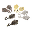 2Pcs Rose Pattern Vintage Drapery Curtain Holdbacks Tieback Hooks Wall Hook for Cloth-hat Hook Curtain Drapery Zinc Alloy