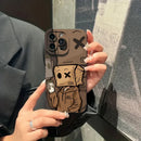 Cartoon Paper Man Pattern Phone Case For iPhone 15 14 13 12 11 Pro Max XS XR X 7 8 Plus 15 Shockproof Matte Soft Silicone Cover