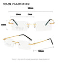 ZIROSAT 58127 Titanium Alloy Glasses Frame 2021 New Men Rimless Prescription Square Eyeglasses Myopia Optical Eyewear
