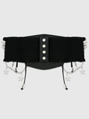 HERSHINE Women's Fashion Cross Chain Elastic Wide Belt, Y2K Gothic, Punk, Harajuku, Rock, Hip Hop Accessories，spring，summer