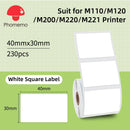 Phomemo Mini Printer Thermal White/Color/Round/Transparent Sticker Self Adhesive Waterproof Sticker For M110 M220 M221 M120 M200