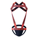 Sexy Lingerie Men's Harness Chest Bodysuit Hollow Out One-piece Jockstrap Leotard Contrast Color Bulge Pouch Bodysuit Underwear