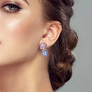 925 Sterling Silver Love Butterfly Colourful Series Drop Earrings For Woman Fashion Party Gifts Elegant Jewelry Accessories
