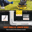 VEVOR Sewer Camera with 512Hz Locator IP68 9" Pipeline Inspection Camera w/DVR Function w/12 Adjustable LEDs and 16 GB SD Card