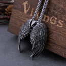 Stainless Steel Classic Angel Wings Necklace Men's Fashion Animal Boutique Handmade Hip Hop Pendant Jewelry Gift DropShipping