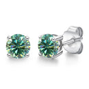 Real 0.1-3CT Test Passed Moissanite Diamond Stud Earrings for Women S925 Silver Platinum Plated Bride Wedding GRA Fine Jewelry