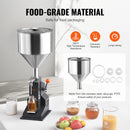 SucceBuy A03 5-50ml/5-100ml Manual Liquid Filling Machine Paste Bottle Filler Adjustable with Hopper for Juice Shampoo Honey