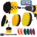 12/4 Pcs Electric Drill Brush Kit scrubber Cleaning Brush For Carpet Glass Car Kitchen Bathroom toilet Cleaning Tools household