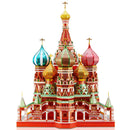 Piececool 3D Metal Puzzle Model Building Kits-Saint Basil's Cathedral Jigsaw Toy ,Christmas Birthday Gifts for Adults