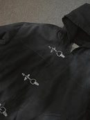American Fashion Snap Fastener Loose Coat High Street Oversized Hoodie Y2k Retro Harajuku Punk Button Jacket Men Clothing