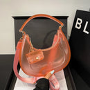Fashion Half Moon Shoulder Bag For Women 2025 Summer Waterproof PVC Transparent Crossbody Bag 8 Colors Jelly Mobile Phone Purse