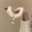 Autumn and winter plush collar women's light luxury niche necklace neck Christmas New Year necklace accessories