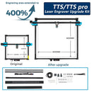 适用于升级TTS-25/TTS-55/TTS-10 TTS Pro雕刻区域的600X600mm扩展套件，可直接安装X Y轴扩展套件