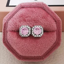 2026 Pink Silver Color Zircon Stud Earrings For Women Earing Girl Party Gift 1 dollar items Gothic freeshipping y2k Jewelry Z7