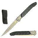 The Timber Edge | 12-Inch Stainless Steel Folding EDC Knife with Walnut Handle