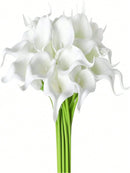 Real Touch Calla Lily Artificial Flowers, Flower Arrangement In Vase Home Decorations DIY Wedding Bouquet , Party Wedding Decorations