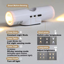 4PCS USB Rechargeable Motion Sensor Night Light 3 Modes, LED Magnetic Mounting Up Down Wall Lamp Indoor for Stairway, Bedroom