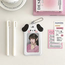1PCS 3 Inch Photocard Holder Kawaii Kpop Photo Card Holder Keychain Ins Idol Photo Card Protector Photo Sleeves Bus Card Case