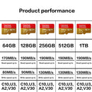 micro SD Memory In Card 4K Stick Reader In Memory A1 32 GB A2 128GB 256GB 512 GB 1TB Extreme Pro Micro 64 GB Class 10 U 3 Card