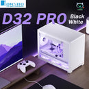 乔思伯 D32 PRO 黑色MATX台式机小机箱 透明可调主板 ATX电源 240水冷 电脑机箱 ケース
