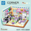 194PCS City Building Blocks Sets Kits Friends House Bedroom Kitchen Model 3 IN 1 Deform Brinquedos Educational Toys for Girls