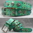 Rivet PU  Leather men's belt Fashion alloy belts Buckle luxury brand jeans belts for men business belt female belt
