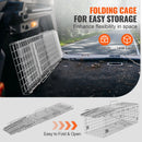 VEVOR Live Animal Cage Trap Humane Cat Rodent Control Folding with Handle for Rabbits Stray Cats Squirrels Raccoons Groundhogs