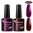 2pcs*7.5ml VENALISA Nail Gel Polish Glitter Gel Lacquer Base Nowipe Top Nail Art Salon Soak off Organic UV LED Nail Gel Varnish