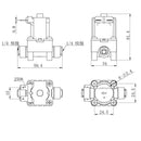 常开式电磁阀 磁性 1/4" DC 12V 24V 110V 220V 进水流量开关 磁控制器 分配器