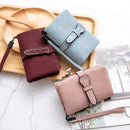 MIYIN Women's Small Bifold Leather wallet Rfid blocking Ladies Wristlet with Card holder id window Coin Purse