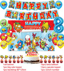 Superzings Birthday Party Supplies Balloon Banner Backdrop Tableware Cake Topper Party Decoration Baby Shower