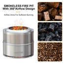 The Ember Basin | 19" Smokeless Stainless Steel Outdoor Fire Pit