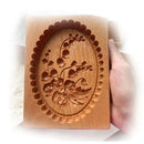 DIY Wooden Shortbread Mold Raspberry Heart Carved Gingerbread Cookie Mold Kitchen Cutter Molds For Valentine's Day Easter Party