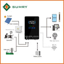 SUMRY 4KW 6KW 120V Off Grid Solar Inverter 24V 140A 5600W MPPT Charger Pure Sine Wave Home Inverter 6.25 Inch LCD Display