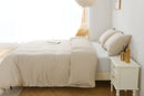 Queen Duvet Cover Set, 3 Pieces Solid Color Bedding Set with 1 Duvet Cover and 2 Pillow Shams, Comforter Not Included