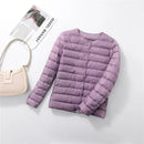2024 New European Women Spring Autumn Light Duck Down Fabric Lightweight Coat Female Windbreaker Parka Down Jackets Plus Coats