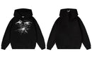Punk Lyrical Print Clothing Oversized Hip Hop Pullover Streetwear Men's Hoodies Harajuku Fashion Tops Goth Hooded Sweatshirt Y2K