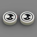 Round Tile Eye Eyelash Pupile Pattern Printed Building Blocks Bulk Accessory MOC Bricks Model Toys Compatible with 98138 14769