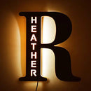 Custom Letters LED Night Light Wooden Engraved Name Home Decor Wedding Birthday Party Christmas New Year Decoration Lover's Gift